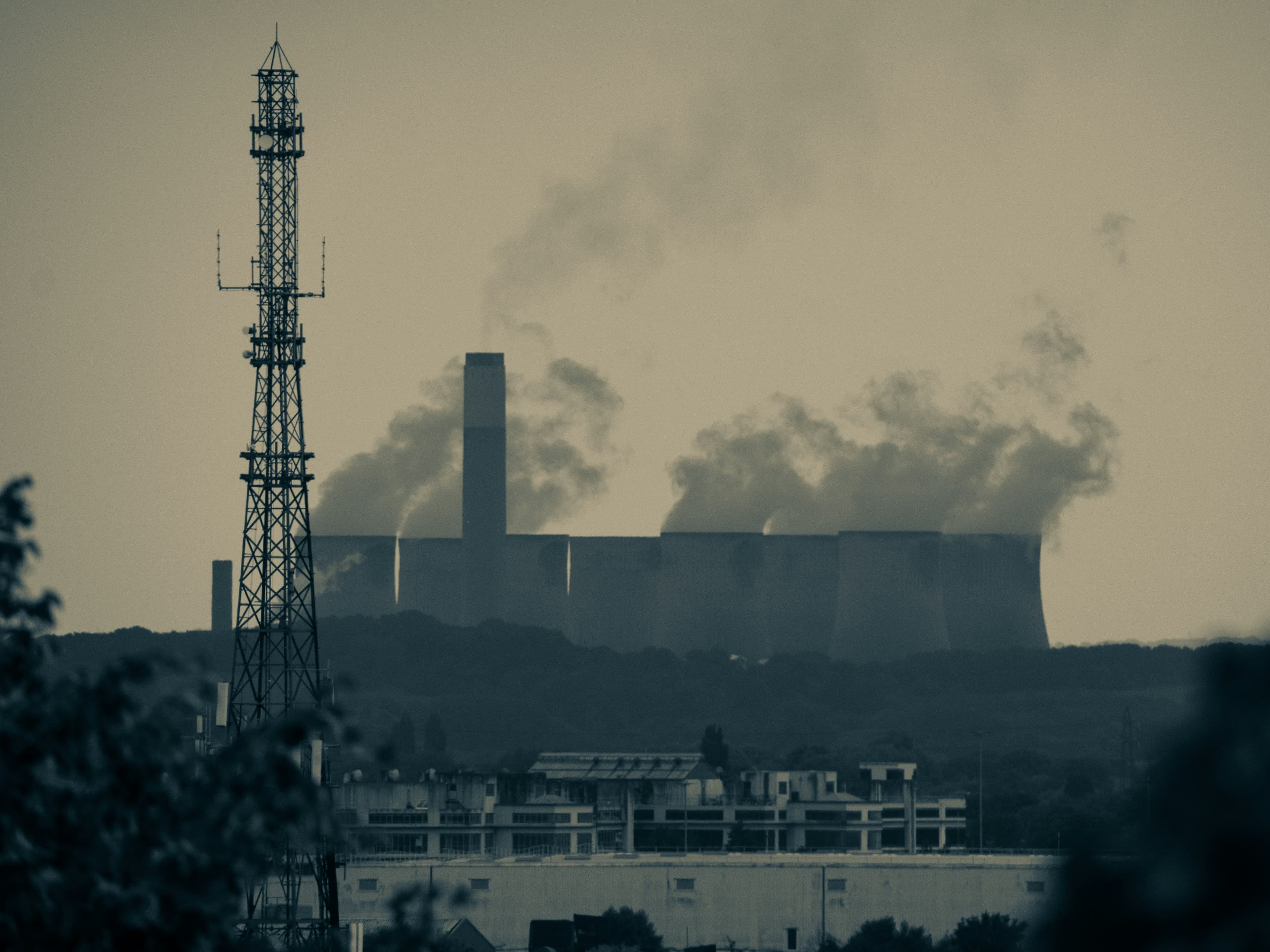 Factory smoke and air pollution